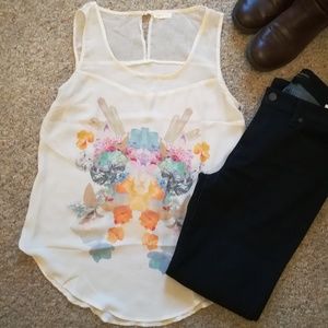 EUC Flower Print Tank